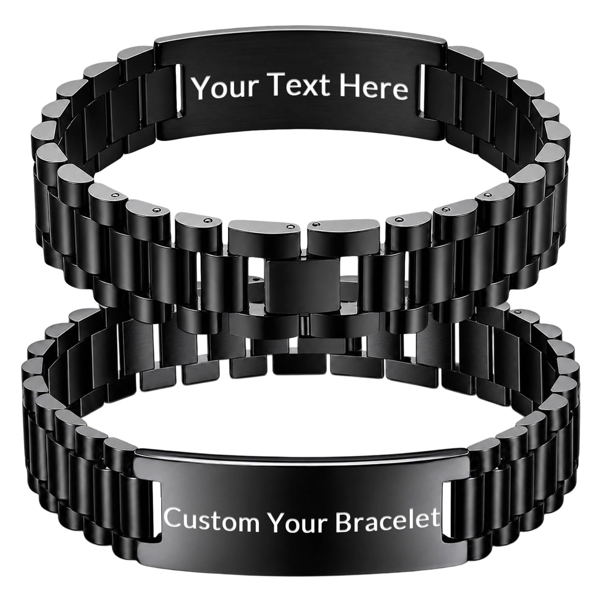 JUBOPE Custom Engraved Bracelets for Men,Adjustable Waterproof