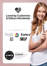 Aquasonic Vibe Series Ultra-Whitening Toothbrush – ADA Accepted Electric Toothbrush - 8 Brush Heads & Travel Case – 40,000 VPM Motor & Wireless Charging - 4 Modes w Smart Timer – Satin Rose Gold