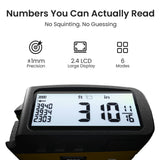 Digital Tape Measure 16 Ft - 6 Metric and Imperial Units, Easy Read Digital Measuring Tape Retractable with Fractions 1/16, Rechargeable Measurement Tool, for Distance/Area/Volume, Yellow