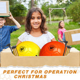 Glimin 6 Pcs Operation Christmas Soccer Ball Bulk with Pump Needles, Official Deflated Soccer Ball Gift for Youth Adult Game Training Practice Christian Charity Donation(Bright Color,Size 4,Fresh)