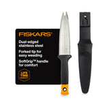 Fiskars Hori Hori Garden Knife with Sheath, Heavy Duty Gardening Hand Tool