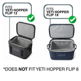 Adjustable Cooler Basket - Expands 11.75" to 18.5" - Non-Slip Rubber Handles, Universal Insert for Full Size Ice Chests, Dry Goods Tray Cooler Accessory - Fits Igloo, Coleman, Lifetime, Pelican, More