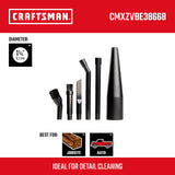 CRAFTSMAN CMXZVBE38668 1-1/4 in. 6-Piece Micro-Cleaning Vac Attachment Kit