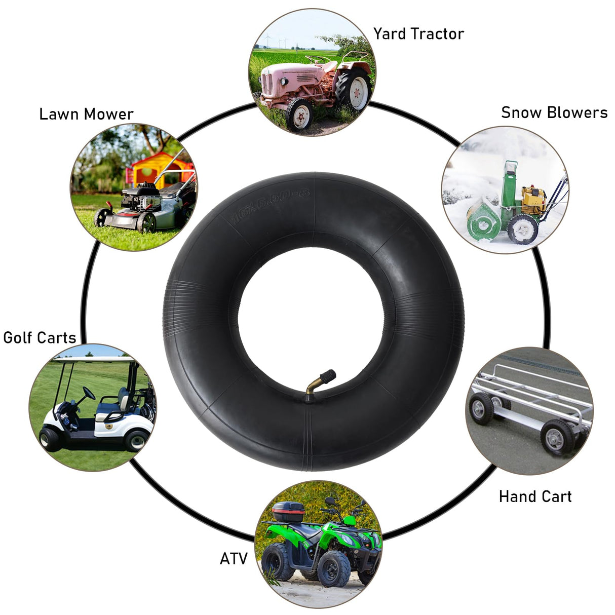 2-Pcs 16x6.50-8 Tube 16x7.50-8 Inner Tube 16x650-8 16x750-8 Tube