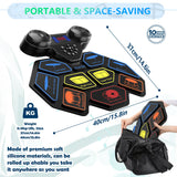 Electronic Drum Set - YUOIOYU Electric Drum Set Roll Up Portable Drum Kit MIDI Practice Drum Pad with Dual Built-in Speaker, Drum Sticks and Pedals, Christmas Birthday Gift for Kids Adult