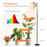 Bstrip 70.8″ Tall Grow Lights for Indoor Plants, 3000K Full Spectrum Plant Light with Stand, Auto On/Off Timer & Adjustable Angle, 25W Non-Dimmable LED Lamp for Plant Growth