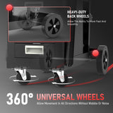 YESWELDER 2-Tier Welding Cart with 4 Drawers, Heavy Duty Large Storage Welding Trolley with 360° Rolling & Safety Chains for MIG TIG Welder and Plasma Cutter