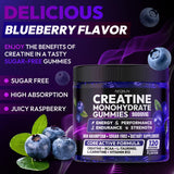 AEQNJV Creatine Gummies Monohydrate Complex for Men & Women, 9000MG Creatine Pre-Workout Supplement Enhance Muscle Strength Recovery Cognitive Health & Memory, 120 Gummies Sugar Free Vegan Non-GMO