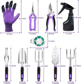 Covacure Gardening Tool Set, 11 Pcs Heavy Duty Aluminum Alloy Garden Tools