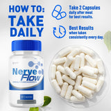 (3 Pack) Nerve Flow Capsules, Official Nerve Flow Pills Made with All Natural Ingredients, Maximum Strength NerveFlow Sciatic Support Supplement with Advanced Vitamins for Women & Men (180 Capsules)