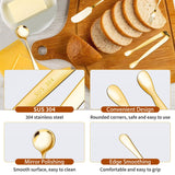 48 Pcs Charcuterie Boards Accessories Butter Spreader Knives Set Stainless Steel Cheese Mini Serving Tongs Spoons Forks Dipping Bowls Toothpick Flags Utensils for Pastry Making Wedding Christmas(Gold)