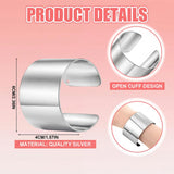 Liliaafar 6 Pcs Silver Corsage Wristlet Cuff Bracelets Women,Cuff