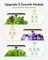 URUQ 12 Pods Hydroponic Growing System Grow Light Remote Control Charcoal