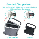 Bed Rails for Elderly Adults Safety with Adjustable Heights Storage Pocket Assist Support Side Railings Seniors Slides Under Mattressbed Cane Guard Bed Handles Bars (White (with Light))