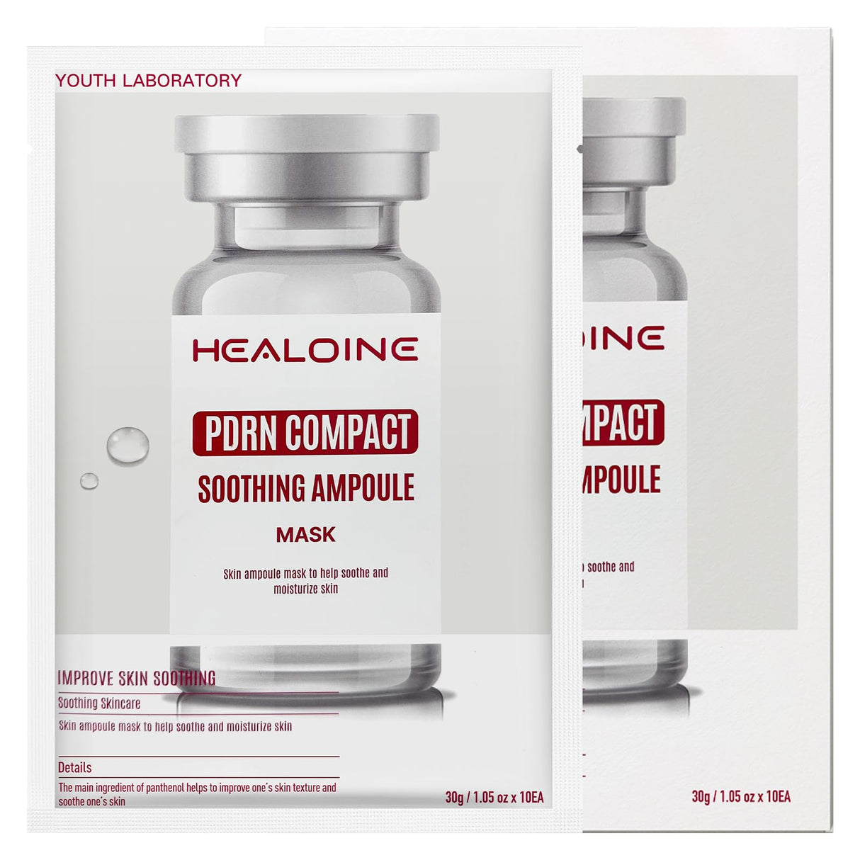 HEALOINE Salmon DNA PDRN Pink Deep Collagen Face Mask,Overnight Sensitive Irritated Skin Face Mask,Hydrating, Firming and Moisturizing Korean Facial Mask 30g*10ea