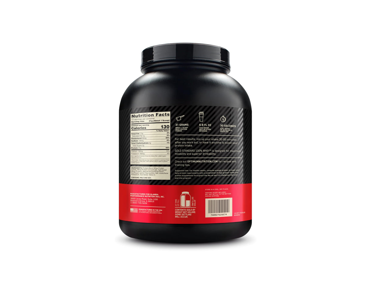 Optimum Nutrition Gold Standard 100% Whey Protein Powder, Banana Cream, 5 Pound (Packaging May Vary)