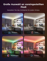 Govee COB LED Strip Light Pro, LED Lights for Bedroom Compatible with Alexa, Google Assistant and Matter, RGBICW Light with Warm White, Smart Strip Light, LED Lights for Bedroom, Color Changing, 9.8ft
