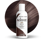 Adore Semi Permanent Hair Color - Vegan and Cruelty-Free Brown Hair Dye - 4 Fl Oz - 107 Mocha (Pack of 1)