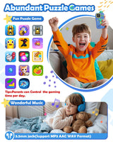 Sueseip Smart Phone for Kids Toys Age 4-6, Christmas Birthday Gifts Dinosaur Toddler Toys for Boys 5-7, Touchscreen Dual Camera Kids Cell Phone for Boys Age 8-10, with Games,SD Card,Screen Protector