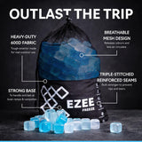 Ezee Freeze Reusable Ice Cubes for Coolers - Mini Freeze 3.5 lb Bag, 110 Blue Ice Cubes Use in Drinks, Lunch Boxes, Fishing, Refreezable Party Ice, Ice Bath