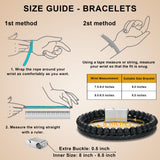 LUXEJEW Mens Bracelet - Leather Beaded Bracelets for Men Matte Agate Beads J Initial Bracelet for Mens Jewelry Fathers Day Ideas Gifts for Grandpa Dad Son Birthday Gifts for Men Husband Boyfriend