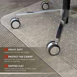 Azadx Heavy Duty Office Chair Mat for Carpet 32" x 48" Hard Material Chair Mat for Carpeted Floor Slip Resistant Carpet Protector for Home Office Easy Glide Desk Floor Mat for Office Chair on Carpets