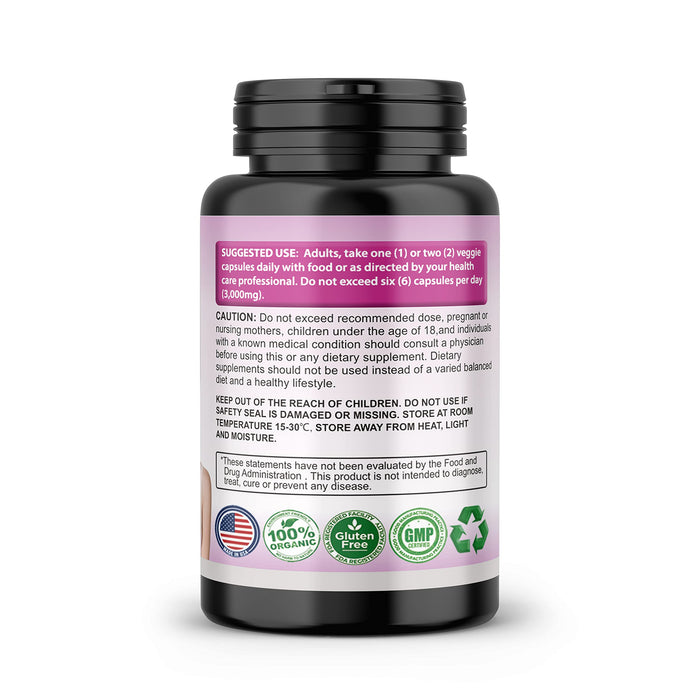 Pueraria Mirifica Herbal Supplement – 500mg Root Extract (60 Capsules) for Wellness Support