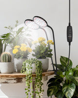Grow Lights for Indoor Plants Full Spectrum, Clip On Plant Light with Timer 4/8/12/18H, Adjustable Gooseneck, 5 Dimming Levels, LED Grow Lamp for Houseplants