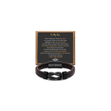 JoycuFF Gifts for Son Men Bracelet Personalized Infinity Knot Bracelet for Men Inspirational Birthday Christmas Graduation Gifts for Son from Mom Dad