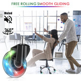 Gaming Chair Wheels - 2.5 inch Heavy Duty Caster Wheels(2200lbs),Mute Rolling Desk Chair Wheels Replacement (Set of 5)-Rubber Office Chair Wheels for Carpet, Wood Floors,Hardwood Floors