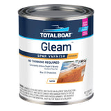 TotalBoat Gleam Marine Spar Varnish, Gloss and Satin Polyurethane Finish for Wood, Boats and Outdoor Furniture (Satin Low-Sheen Quart)