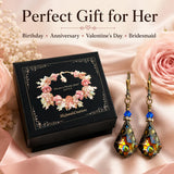HisJewelsCreations Peacock Dangle Earrings adorned with Swarovski® Crystals