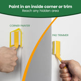 VOOMEY Paint Edger Tool Kit, 9 Inch Paint Pad Set, 7 PCS Paint Edger with Trim, Touch-Up Pad,Corner Wall and Ceiling Pad Painter,360° Rotation Handle Paint Edger Trimmer with Refill Pads