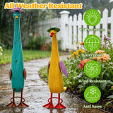 The Aura Collective 22" Duck Garden Statue Set of 2 Metal Ducks