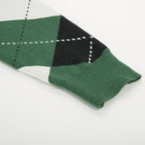 GRACE KARIN Button Up Cardigans for Women Vintage Long Sleeve Knit Cardigan Lightweight V Neck Sweaters Christmas Sweaters for Women (Green White,XL)