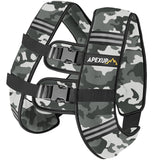 APEXUP Weighted Vest with 5lbs/10lbs/15lbs/20lbs/25lbs/30lbs Weights and Reflective Stripe, Weight Vest Men Women for Workout, Strength Training, Running (Grey Camo, 30lbs)
