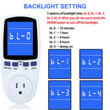2 Pack Upgraded Watt Meter Power Meter Plug Home Electricity Usage Monitor, Electrical Usage Monitor Consumption, Energy Voltage Amps Kill Meter Tester with Backlight, 7 Modes Display