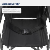 Drive Medical TR37E-SV Lightweight Folding Transport Wheelchair with Swing-Away Footrest, Silver