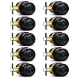 Sopoby Privacy Door Knob, 10 Pack Matte Black Round Keyless Doorknobs Interior/Exterior Lockset, Privacy Locking Door Knobs for Bedroom/Bathroom, Black Modern Design Door Hardware