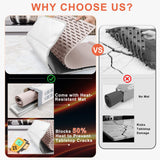 FYY Warming Mat for Food with Heat Resistant Pad, Prevent Countertop Cracks, Keep Meal Warm, Rapid and Full Surface Heating, 6 Temp Settings, 6H Timer, Upgraded Rollable Portable Food Warmer Mat Pink