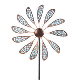 DREAMYSOUL Outdoor Wind Spinner 33" Metal Wind Sculpture Waterproof Fluorescence Wind Spinners for Garden Patio Lawn Decoration