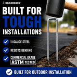 Sandbaggy 500-Count 6-Inch Galvanized Landscape Staples - SOD Garden Stakes ~ Trusted by Farmers & Contractors Across the USA