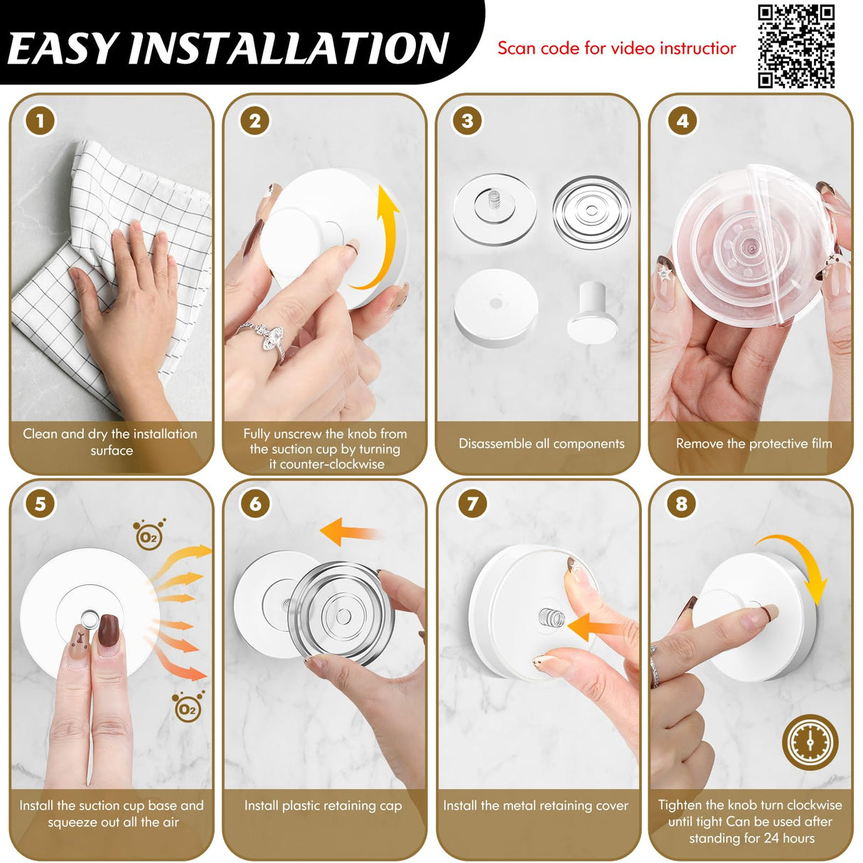 MOTAIPEAK Suction Cup Hooks for Shower,Removable Shower Towel Suction Hooks for Bathroom Wall,Kitchen,Glass,Mirror,Tile to Hang Robes,Loofah-White(2-Pack)