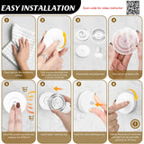 MOTAIPEAK Suction Cup Hooks for Shower,Removable Shower Towel Suction Hooks for Bathroom Wall,Kitchen,Glass,Mirror,Tile to Hang Robes,Loofah-White(2-Pack)