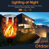 Otdair 43" Solar Torch Lights Outdoor with Flickering Flame for Halloween