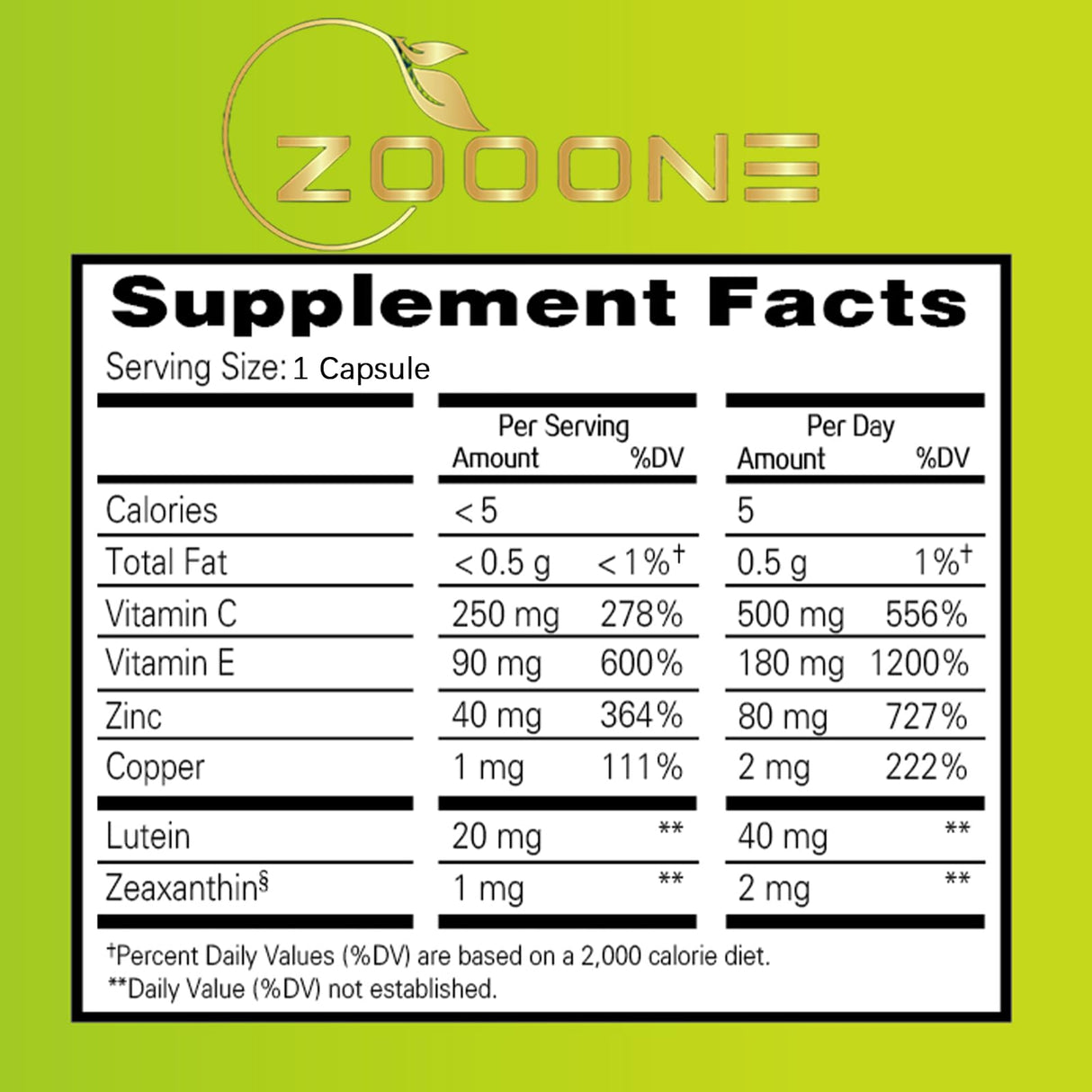 Zooone - Lutein Eye Vitamins Supplement for Macular Health and Dry Eye, Contains Lutein, Zinc, Vitamins C/E & Zeaxanthin to Support Eye Health, 90 Tablets (3)