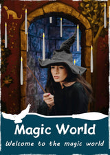 Leejec Floating Candles with Magic Wand Remote (6/18H Timer), 20pcs 6.1” Hanging Flameless Taper Candles, Flickering Warm Light, Halloween Christmas Classroom Windows Wedding Party Decor(White)