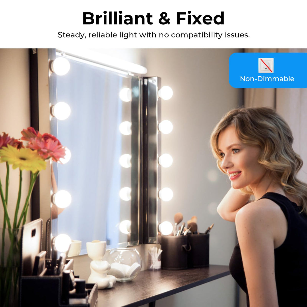 GvvooHome Vanity Light Bulbs for Bathroom, G25 LED Globe Light Bulbs for Makeup Mirror Dressing Room, 60W Equivalent, 5000K Daylight, 800LM, E26 Base, Non-Dimmable, 6-Pack