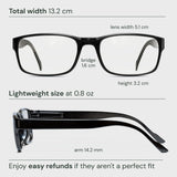 Gaoye Professional Reading Glasses for All Day - Computer Readers with Blue Light Protection - Value Pack