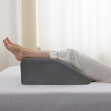 Bedluxe Leg Elevation Pillows, Leg Pillows for Sleeping, Cooling Gel Memory Foam Top, Wedge Pillow for Legs, Leg Wedges for Circulation, Swelling, After Surgery - Removable Cover (10 Inch, Black)